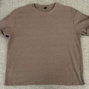 Nude Waffle-knit Top